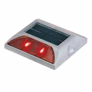 Tacha solar en aluminio (Con luces LED)