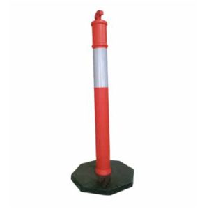 Poste Delineador Tubular Base Caucho